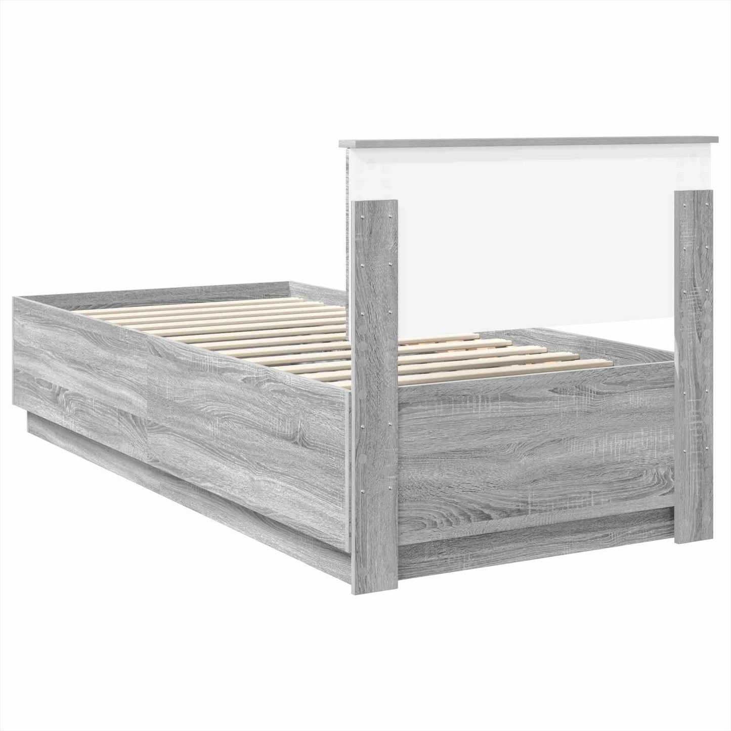 vidaXL Σκελετός Κρεβατιού Γκρίζο Σονομα 70 x 190 cm Επεξεργασμένο ξύλο