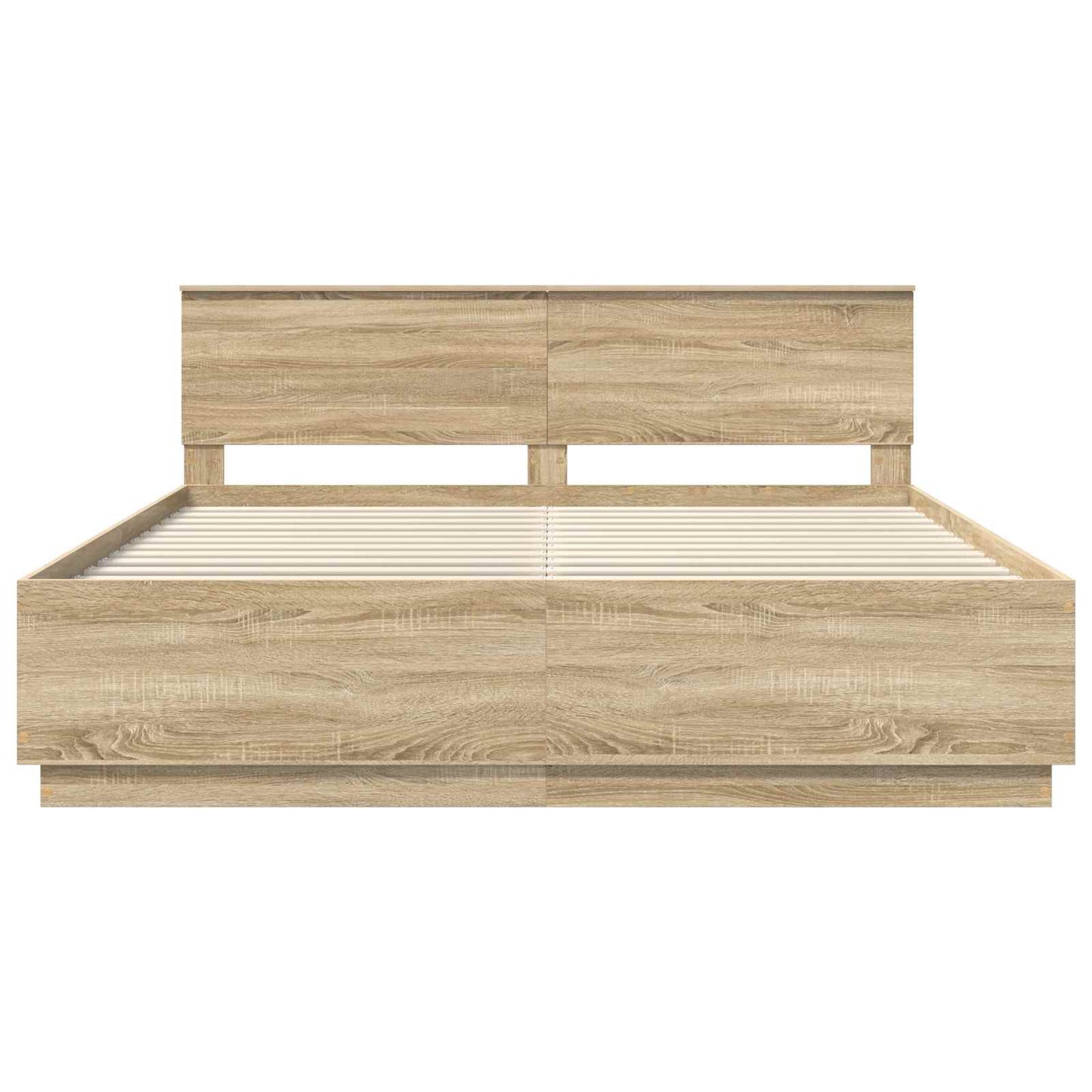 vidaXL Σκελετός Κρεβατιού Δρύς Sonoma 200 x 200 cm Επεξεργασμένο ξύλο