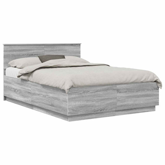 vidaXL Σκελετός Κρεβατιού Γκρι Sonoma 160 x 200 cm Επεξεργασμένο Ξύλο