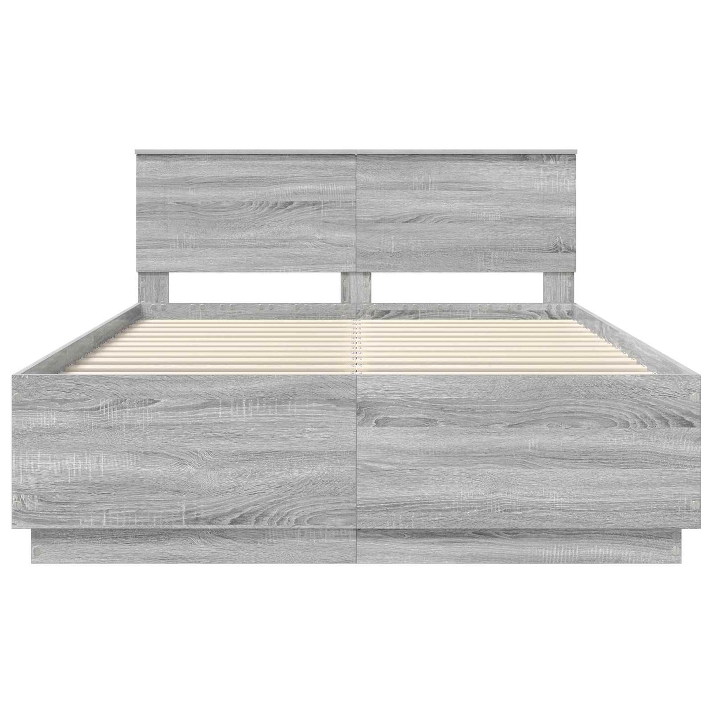 vidaXL Σκελετός Κρεβατιού Γκρι Sonoma 150 x 200 cm Επεξεργασμένο Ξύλο