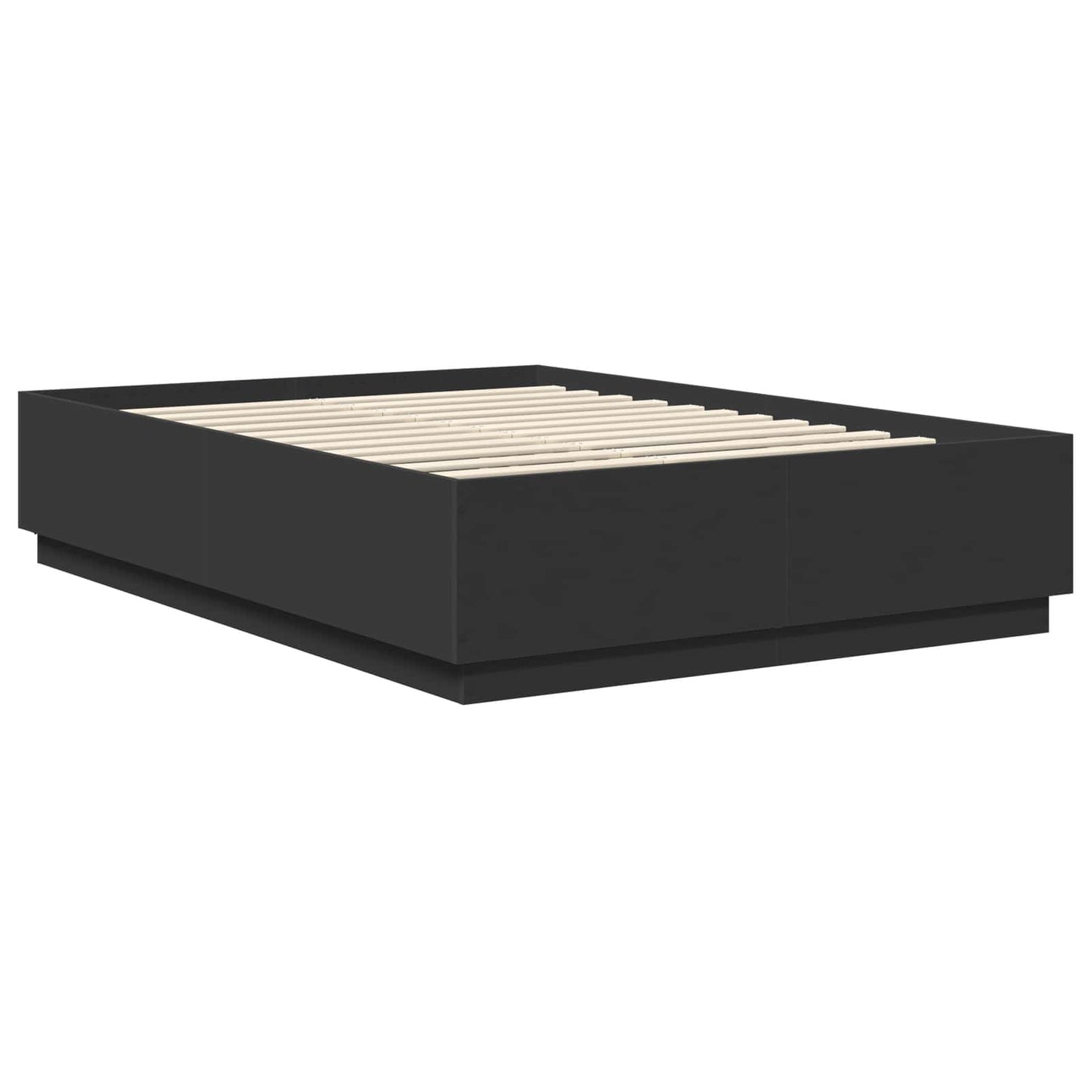 vidaXL Σκελετός Κρεβατιού Μαύρο 140 x 190 cm Επεξεργασμένο ξύλο