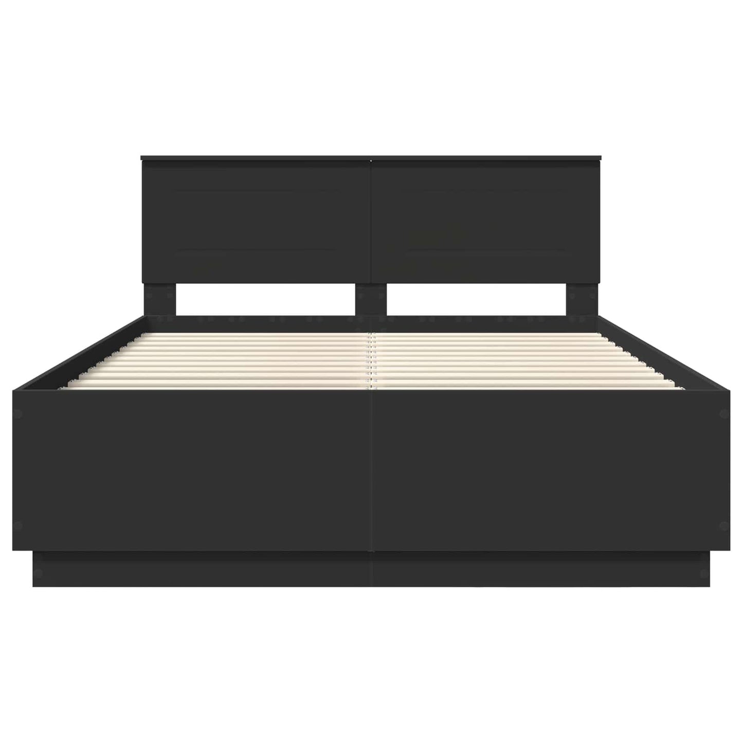 vidaXL Σκελετός Κρεβατιού Μαύρο 140 x 190 cm Επεξεργασμένο ξύλο