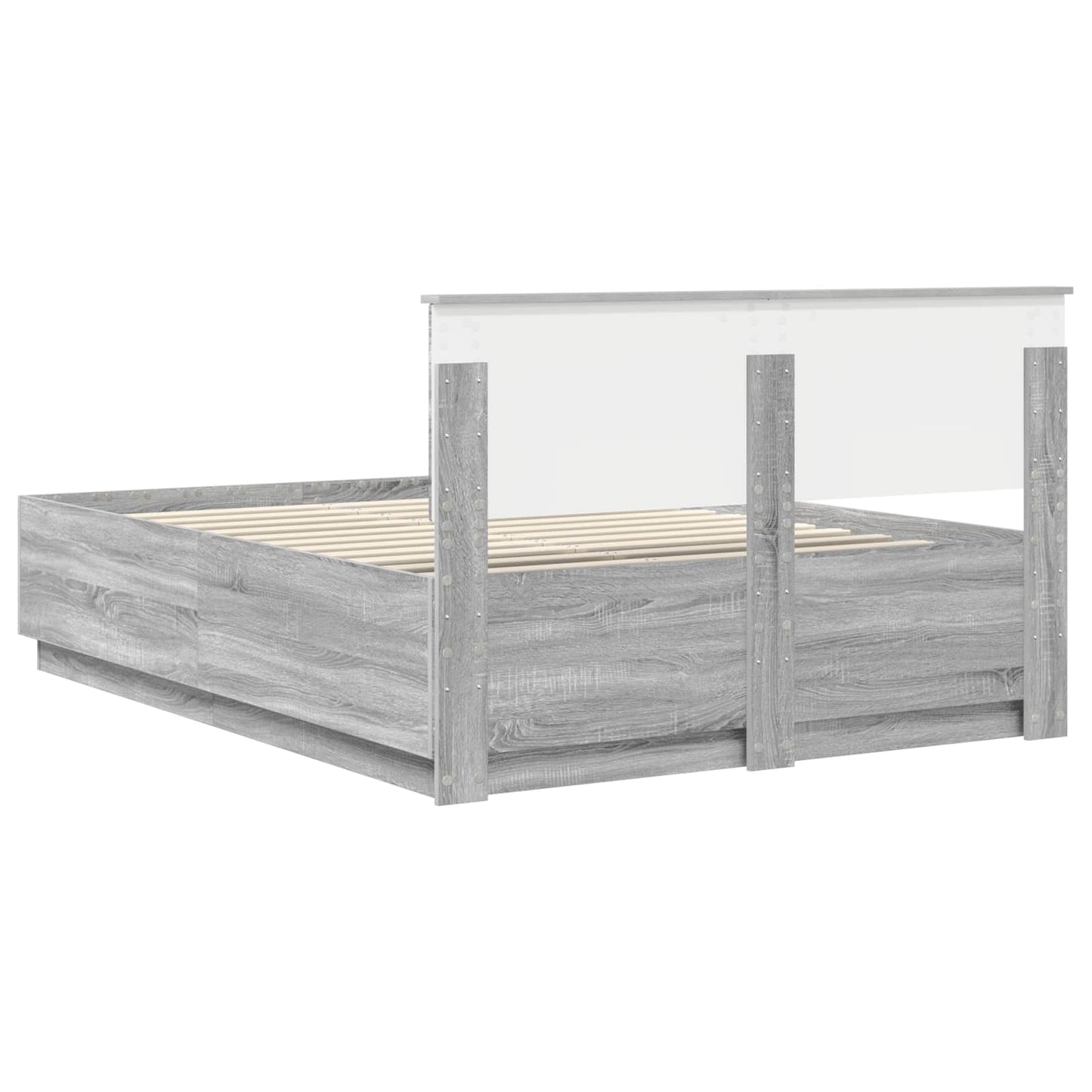 vidaXL Σκελετός Κρεβατιού Γκρι Sonoma 140 x 190 cm Επεξεργασμένο Ξύλο