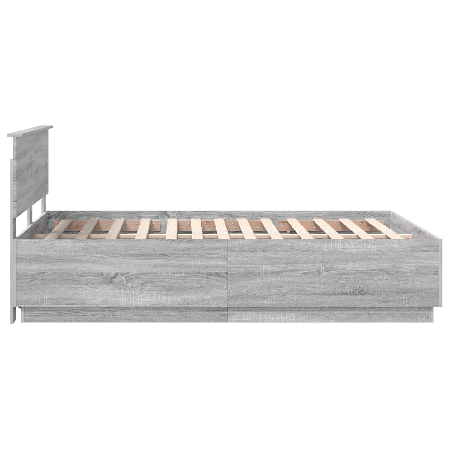 vidaXL Σκελετός Κρεβατιού Γκρι Sonoma 140 x 190 cm Επεξεργασμένο Ξύλο