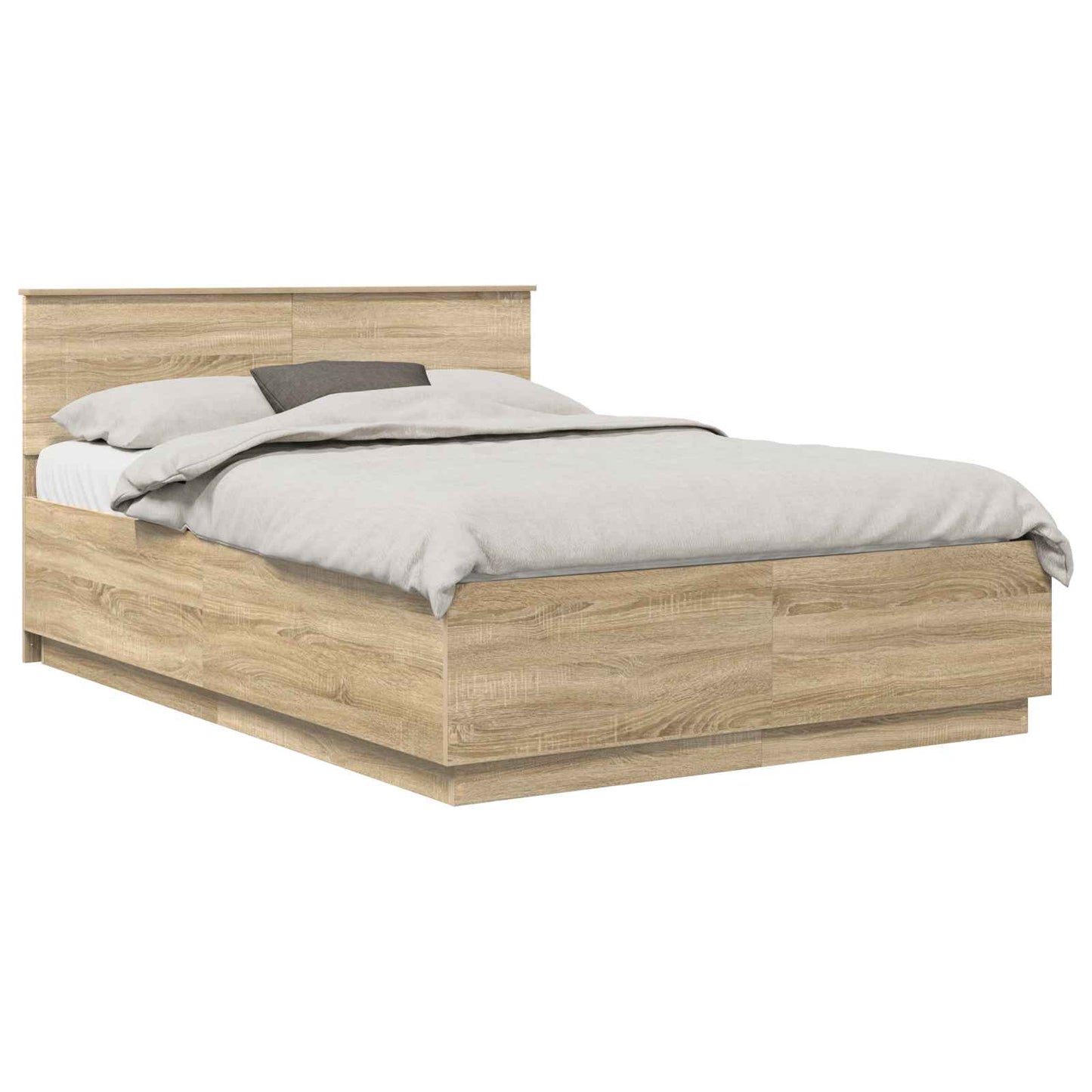 vidaXL Σκελετός Κρεβατιού Sonoma Δρυς 140 x 200 cm Επεξεργασμένο Ξύλο