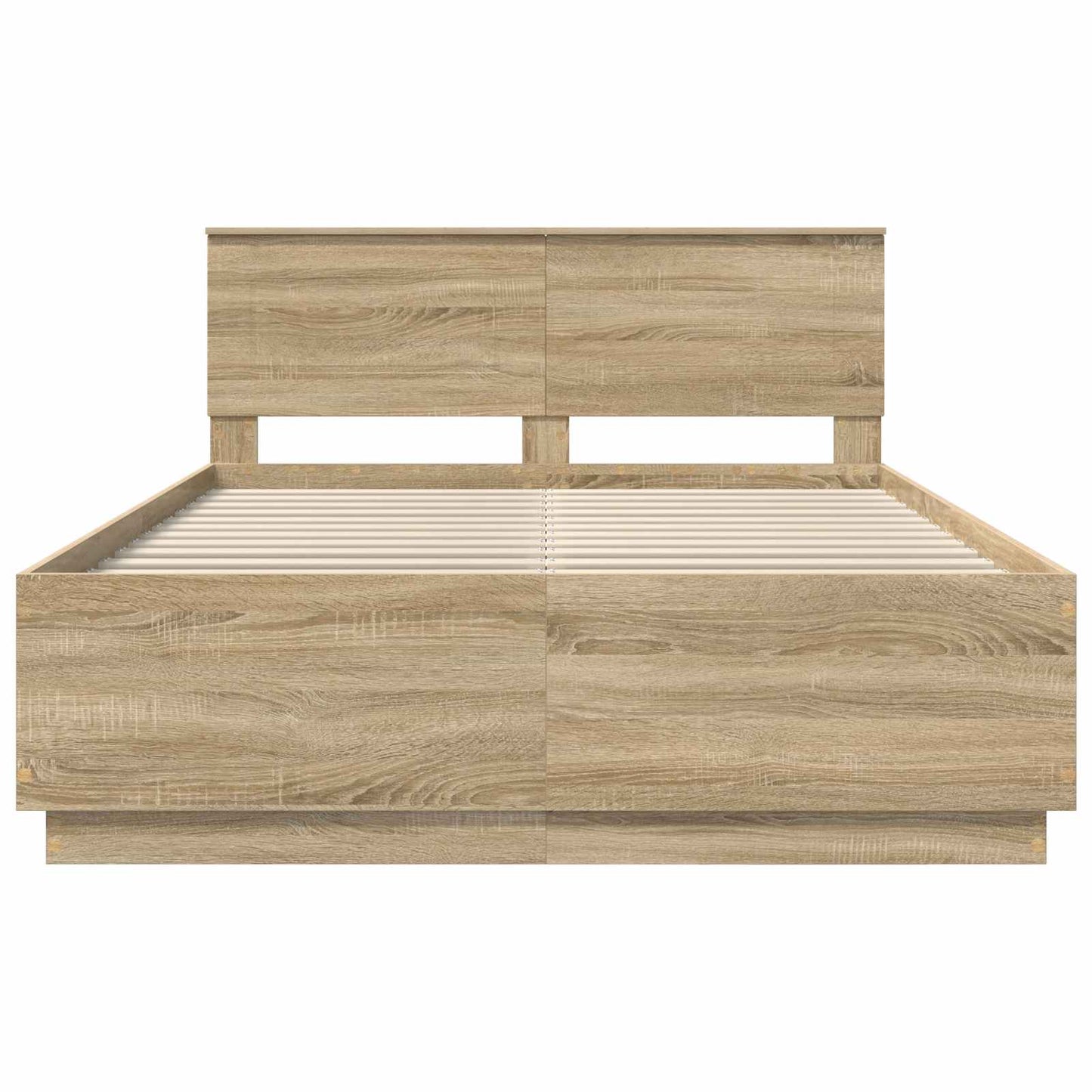 vidaXL Σκελετός Κρεβατιού Sonoma Δρυς 140 x 200 cm Επεξεργασμένο Ξύλο