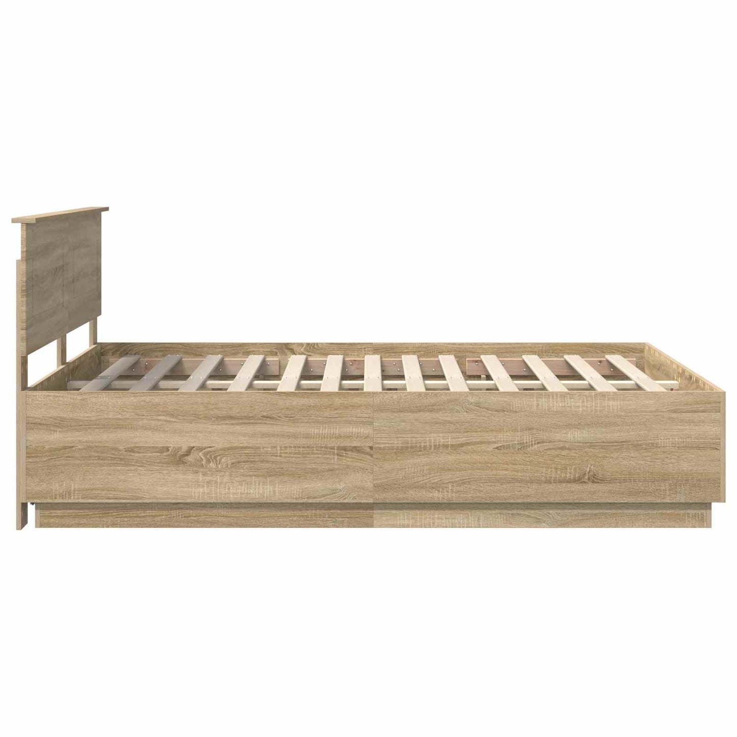 vidaXL Σκελετός Κρεβατιού Sonoma Δρυς 140 x 200 cm Επεξεργασμένο Ξύλο