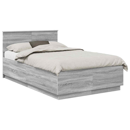 vidaXL Σκελετός Κρεβατιού Γκρι Sonoma 120 x 190 cm Επεξεργασμένο Ξύλο