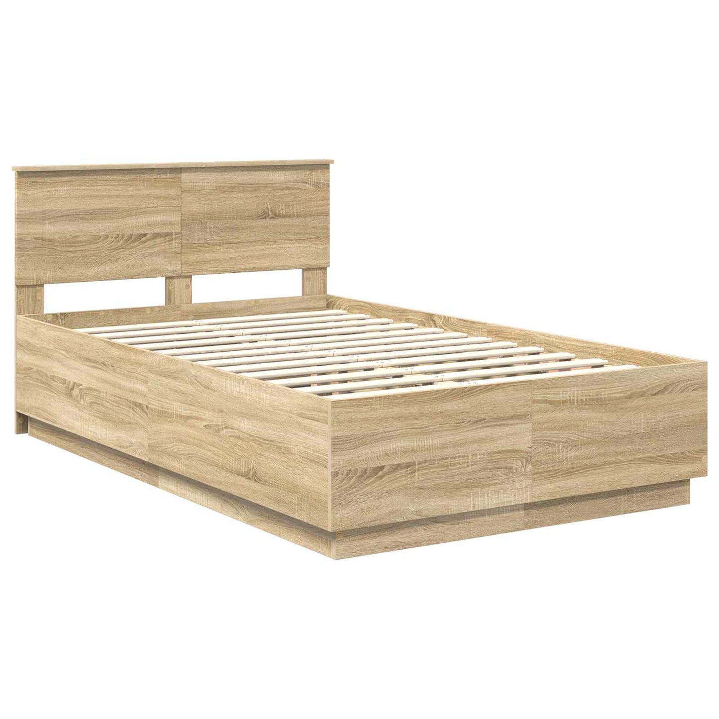 vidaXL Σκελετός Κρεβατιού Sonoma Δρυς 120 x 200 cm Επεξεργασμένο Ξύλο