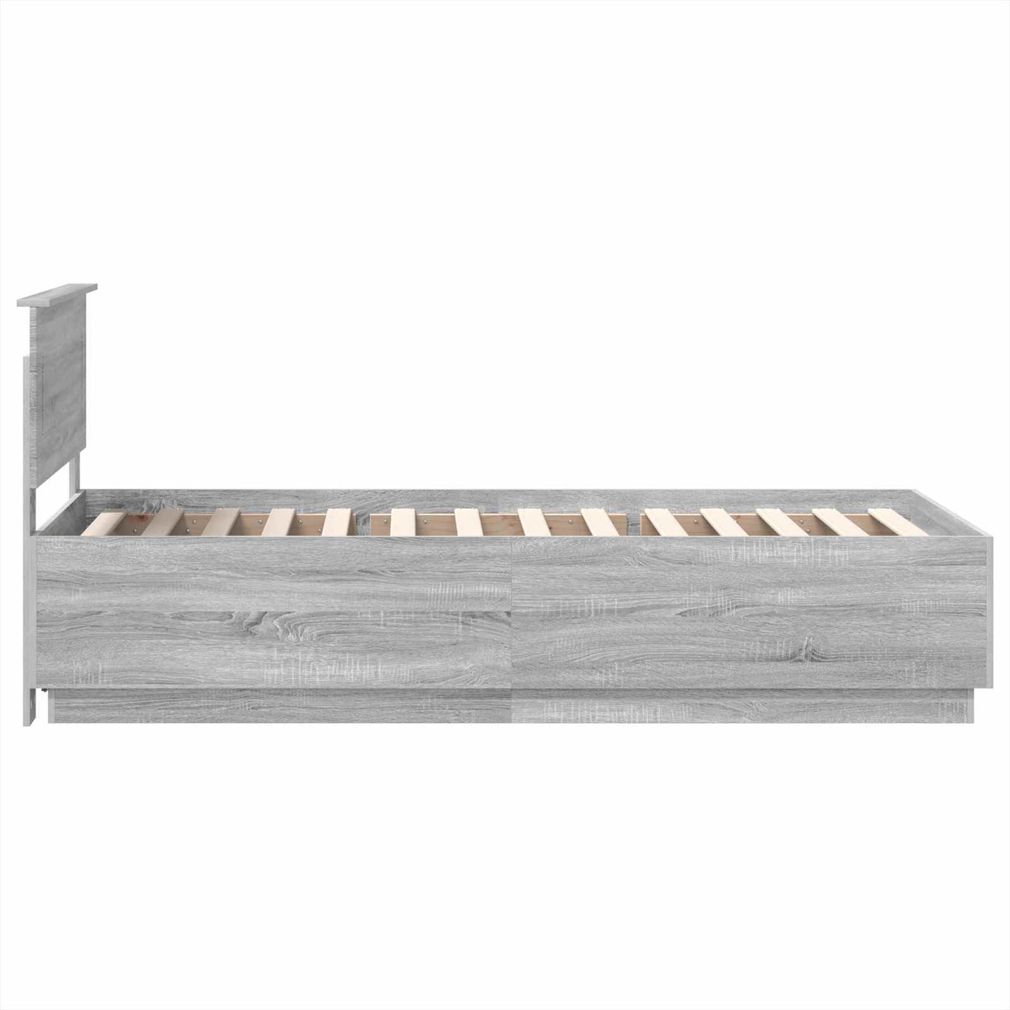 vidaXL Σκελετός Κρεβατιού με κεφαλάρι Γκρίζο Σονομα 100 x 200 cm