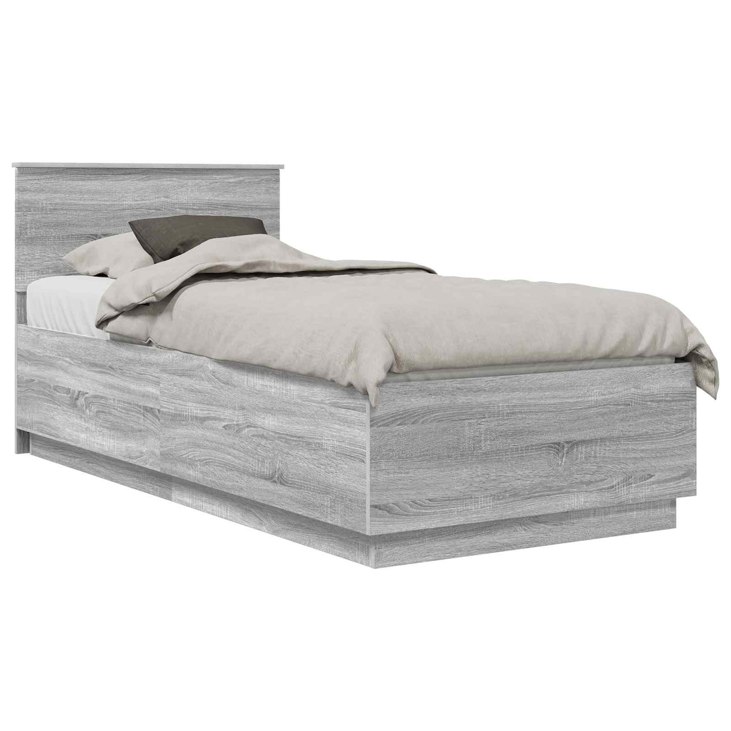 vidaXL Σκελετός Κρεβατιού Γκρι Sonoma 70 x 190 cm Επεξεργασμένο Ξύλο