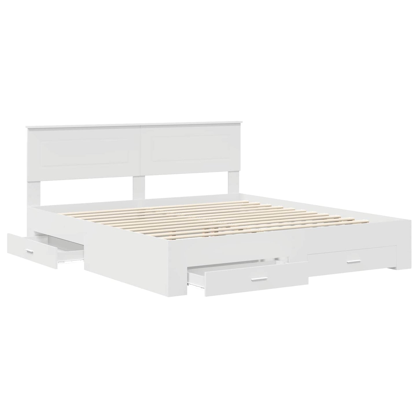 vidaXL Σκελετός Κρεβατιού Λευκό 180 x 200 cm Επεξεργασμένο ξύλο