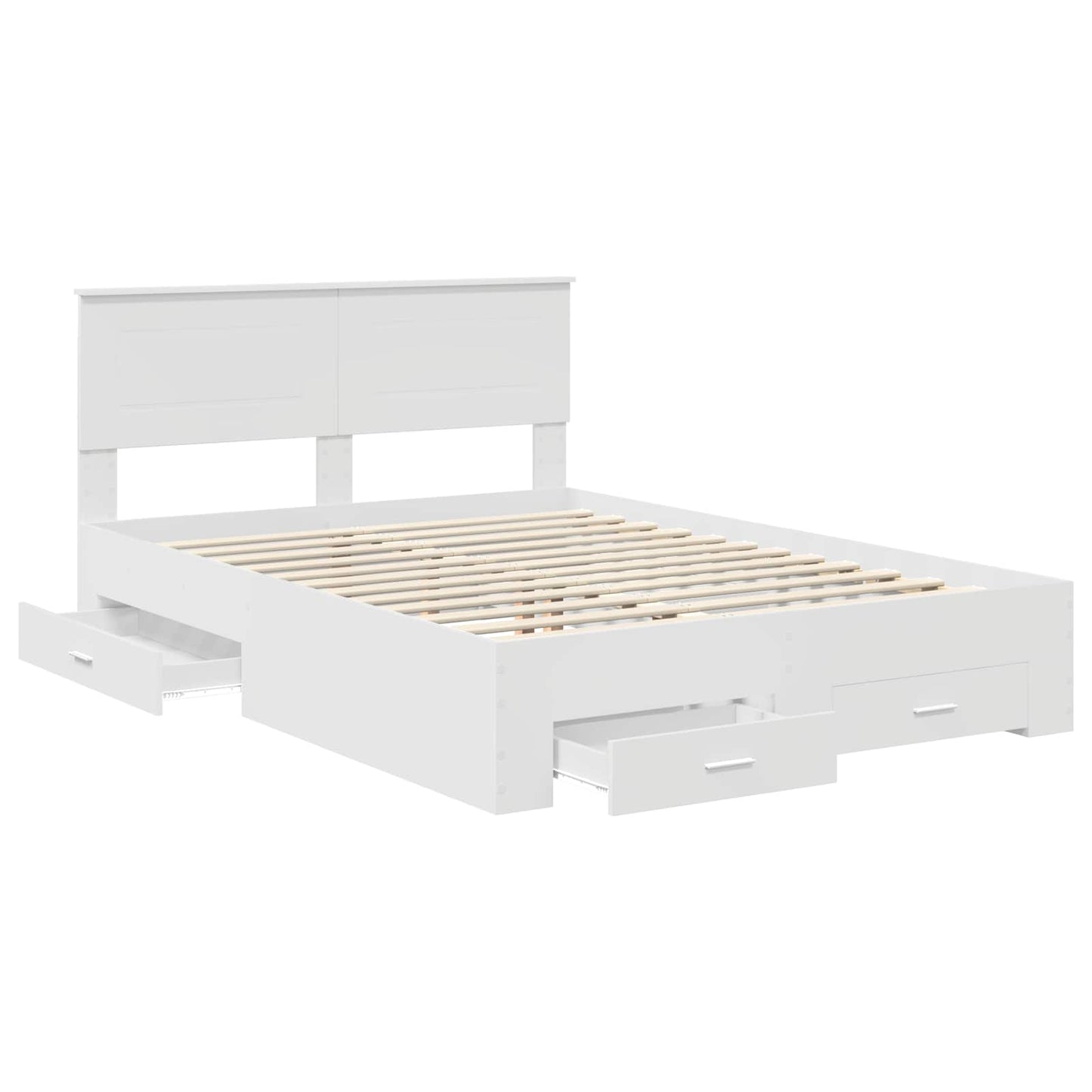 vidaXL Σκελετός Κρεβατιού Λευκό 160 x 200 cm Επεξεργασμένο ξύλο