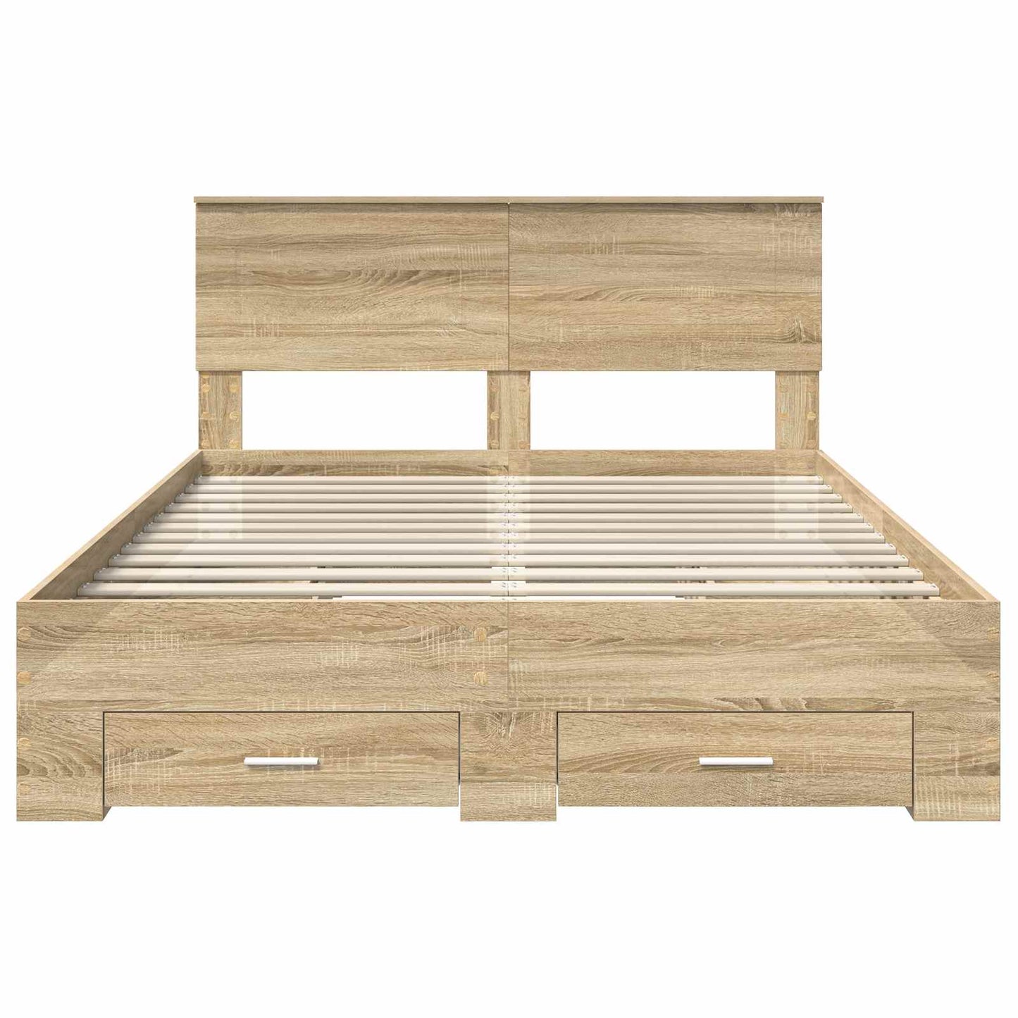 vidaXL Σκελετός Κρεβατιού Δρύς Sonoma 150 x 200 cm Επεξεργασμένο ξύλο