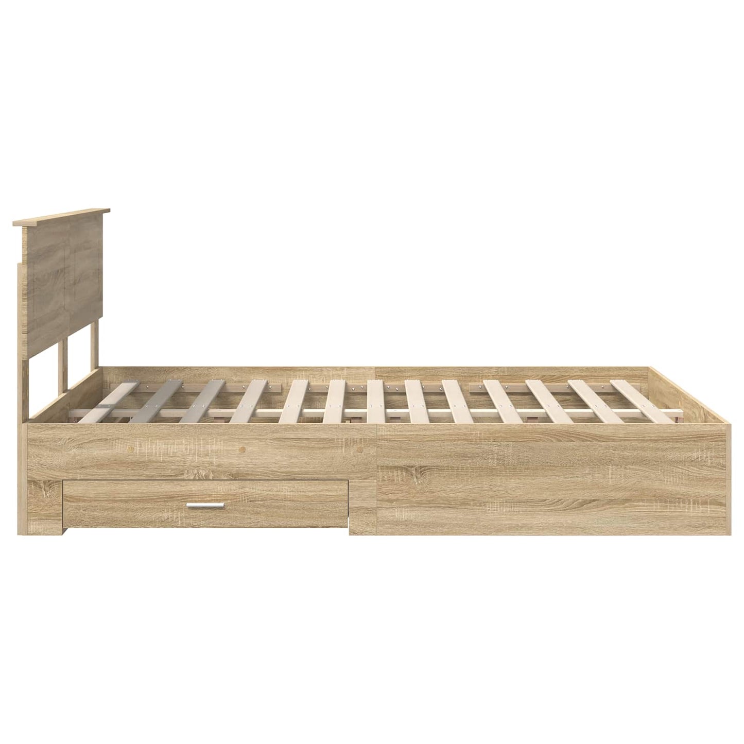 vidaXL Σκελετός Κρεβατιού Δρύς Sonoma 150 x 200 cm Επεξεργασμένο ξύλο
