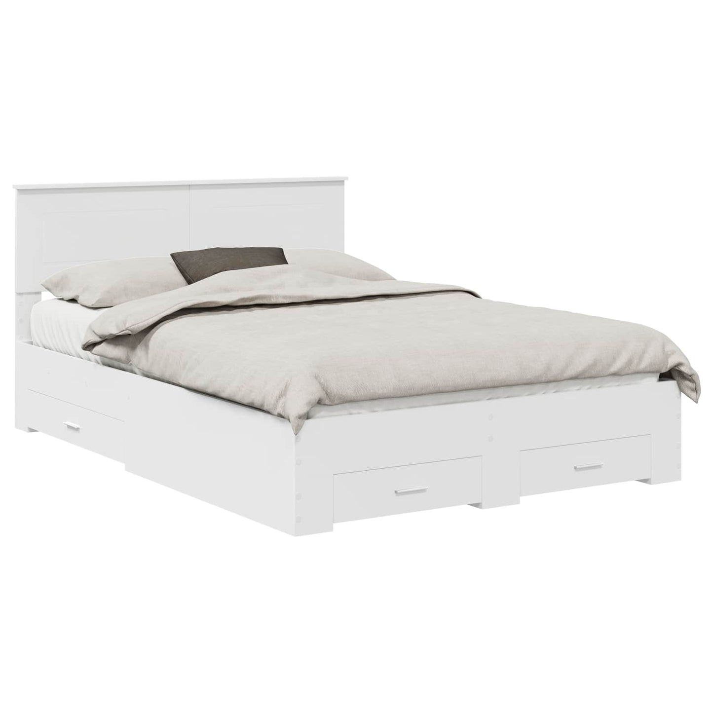 vidaXL Σκελετός Κρεβατιού Λευκό 140 x 190 cm Επεξεργασμένο ξύλο