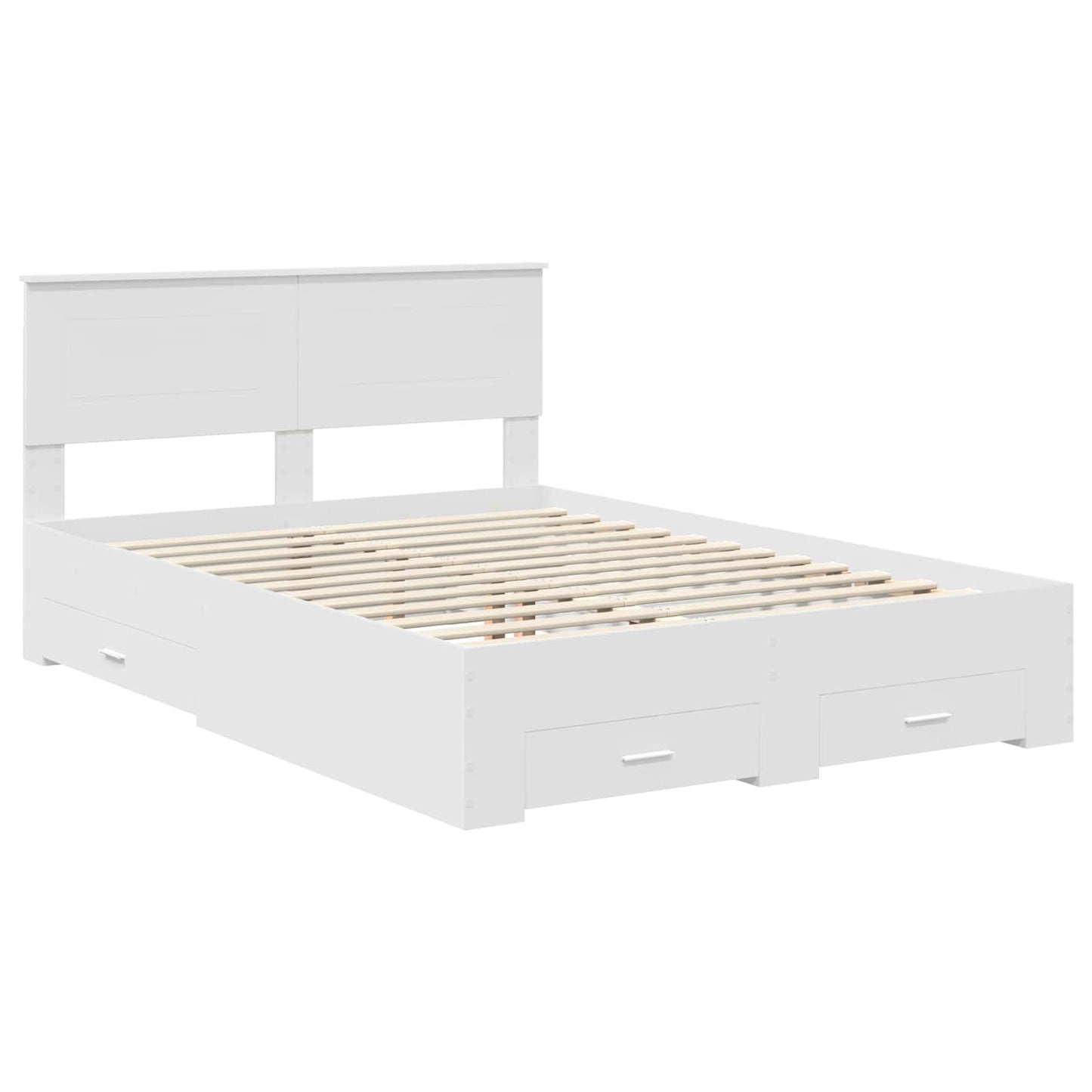vidaXL Σκελετός Κρεβατιού Λευκό 140 x 190 cm Επεξεργασμένο ξύλο