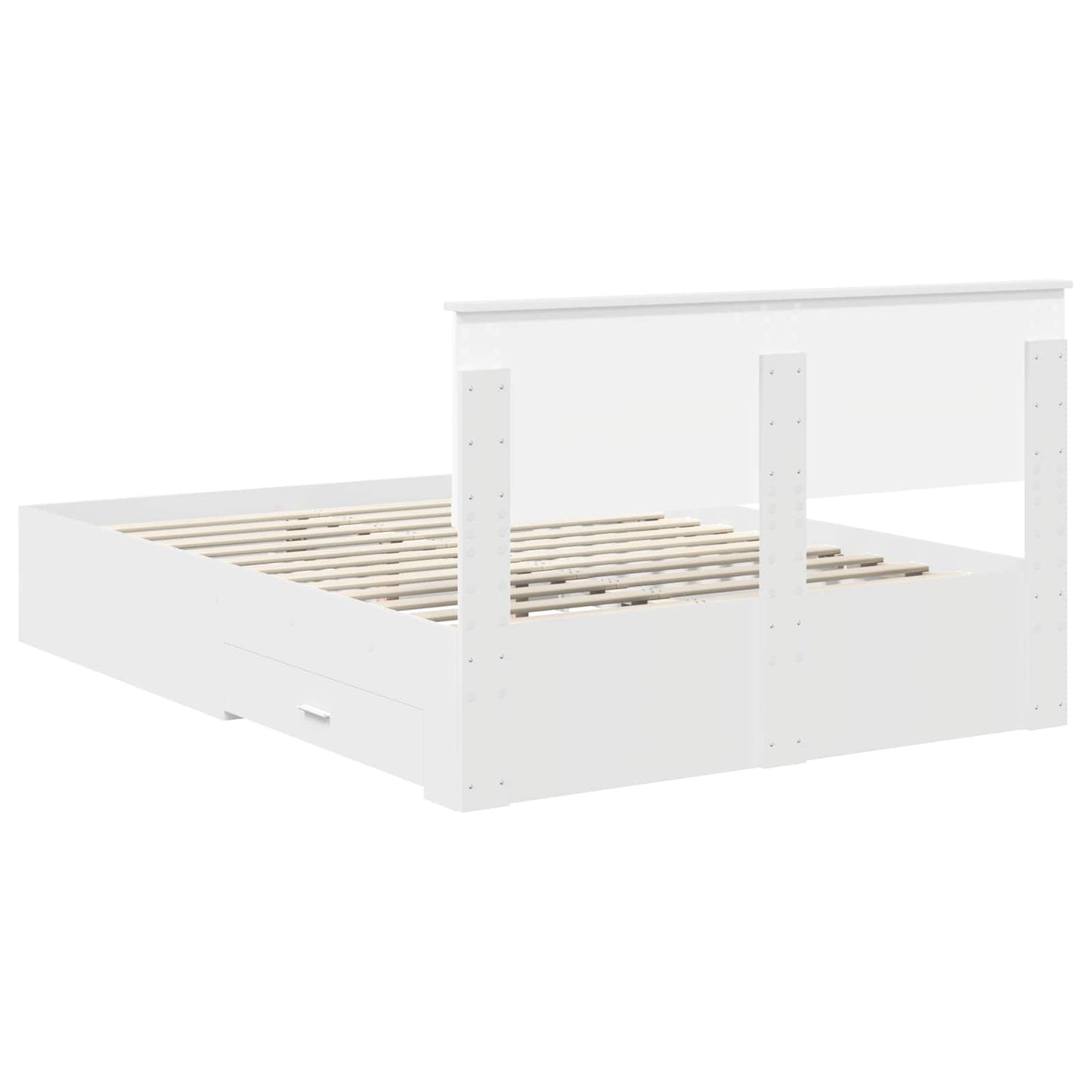 vidaXL Σκελετός Κρεβατιού Λευκό 140 x 190 cm Επεξεργασμένο ξύλο