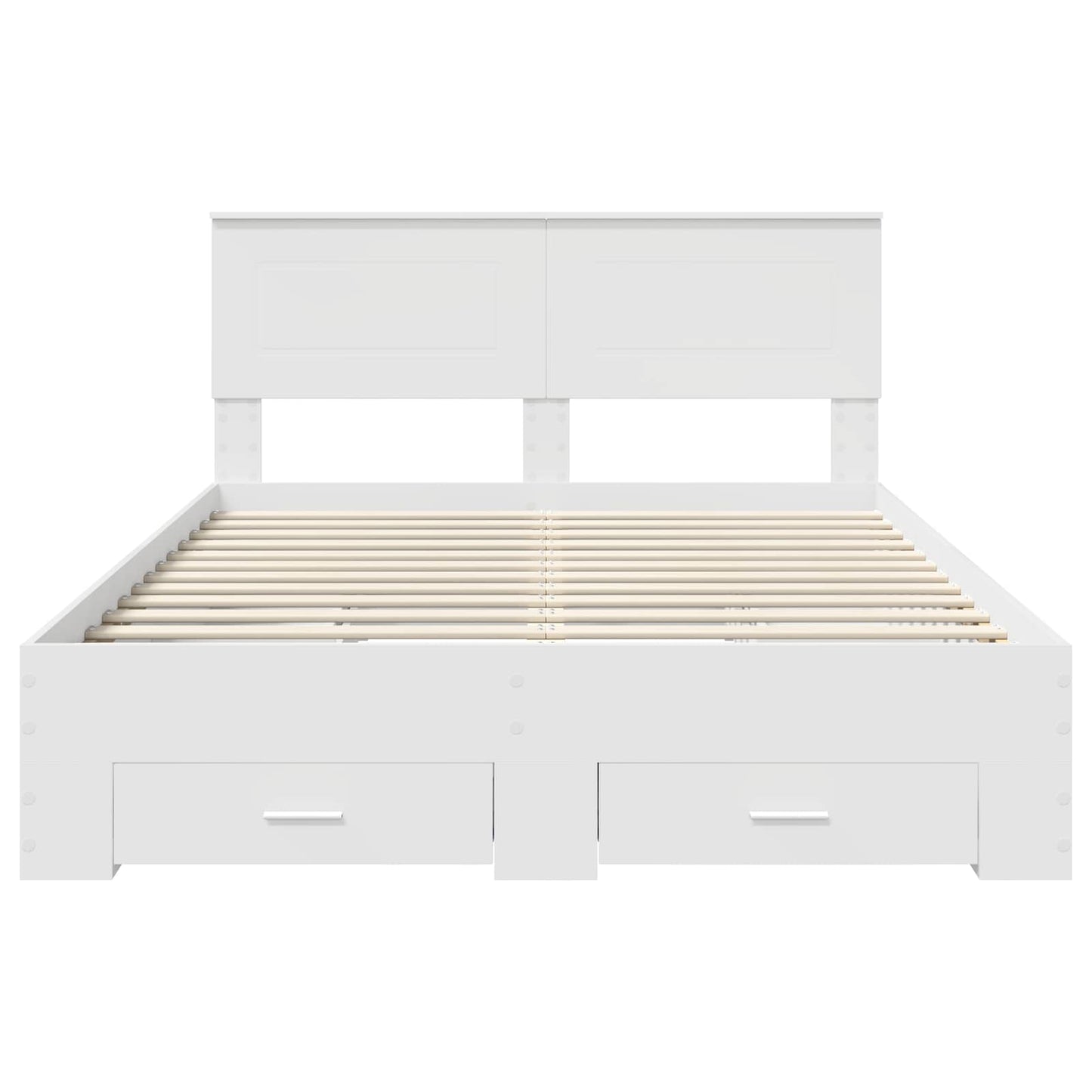 vidaXL Σκελετός Κρεβατιού Λευκό 140 x 190 cm Επεξεργασμένο ξύλο