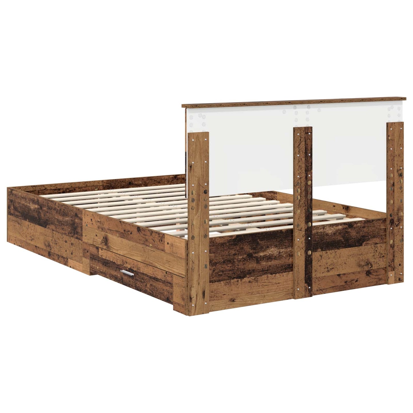 vidaXL Σκελετός Κρεβατιού Παλιό ξύλο 120 x 190 cm Επεξεργασμένο ξύλο