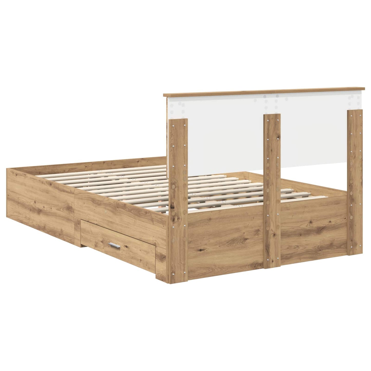 vidaXL Σκελετός Κρεβατιού Artisan Oak 120 x 190 cm Επεξεργασμένο ξύλο