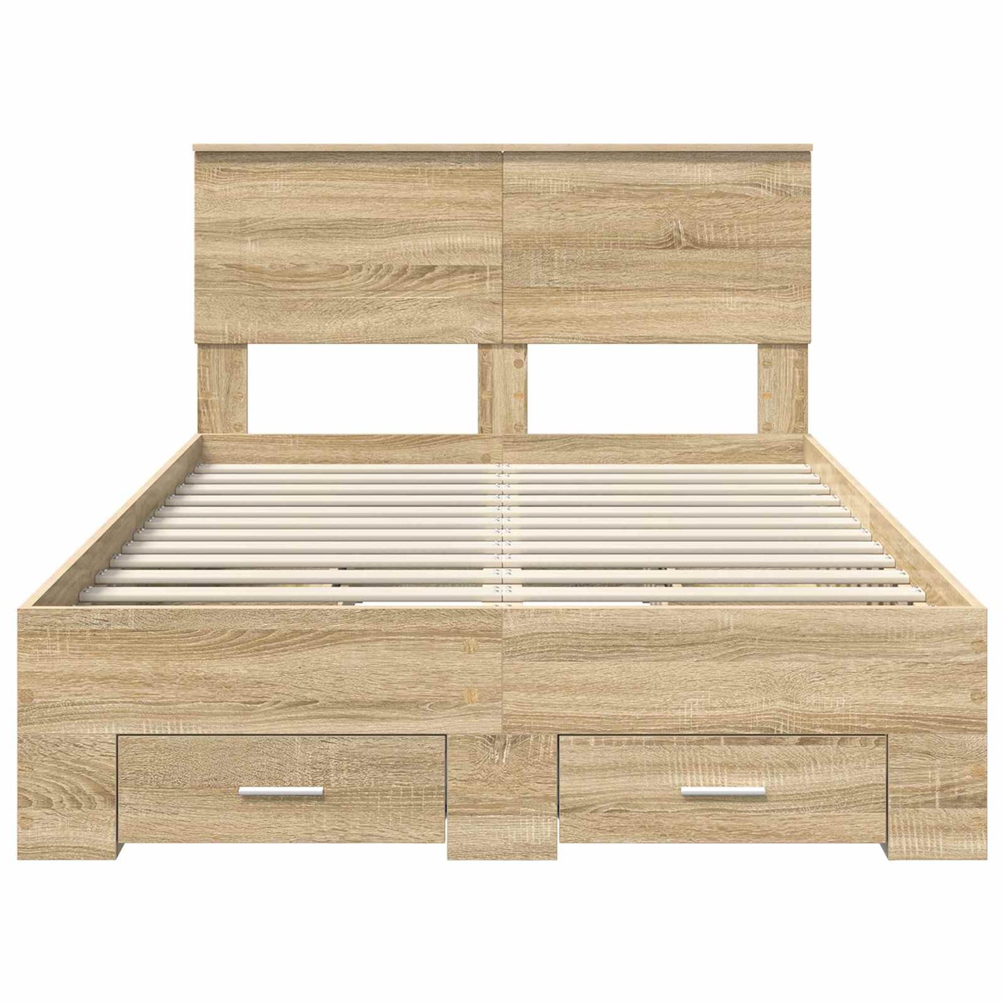 vidaXL Σκελετός Κρεβατιού Δρύς Sonoma 120 x 200 cm Επεξεργασμένο ξύλο
