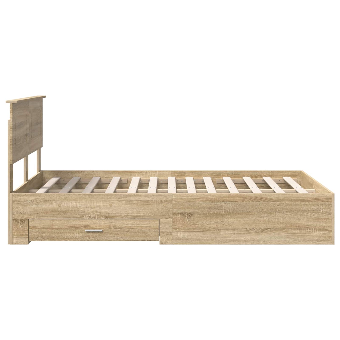 vidaXL Σκελετός Κρεβατιού Δρύς Sonoma 120 x 200 cm Επεξεργασμένο ξύλο