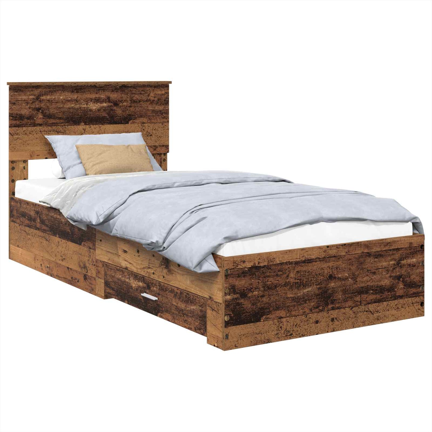vidaXL Σκελετός Κρεβατιού Παλιό ξύλο 100 x 200 cm Επεξεργασμένο ξύλο