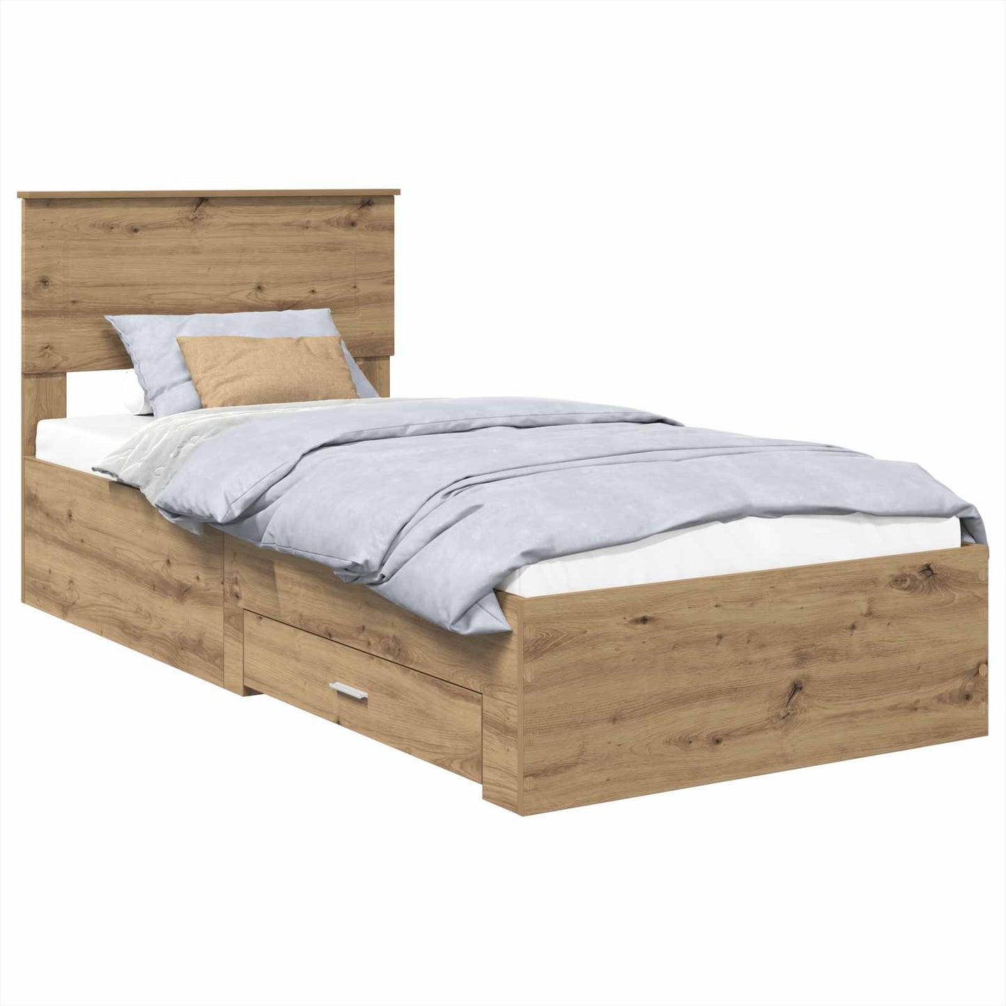 vidaXL Σκελετός Κρεβατιού Artisan Oak 100 x 200 cm Επεξεργασμένο ξύλο