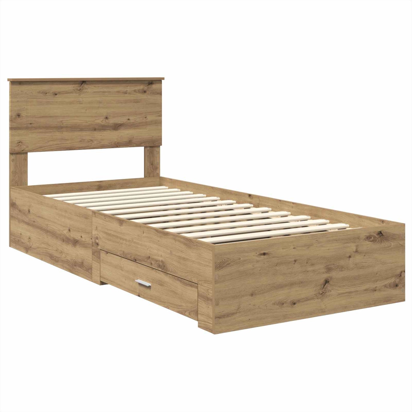 vidaXL Σκελετός Κρεβατιού Artisan Oak 100 x 200 cm Επεξεργασμένο ξύλο