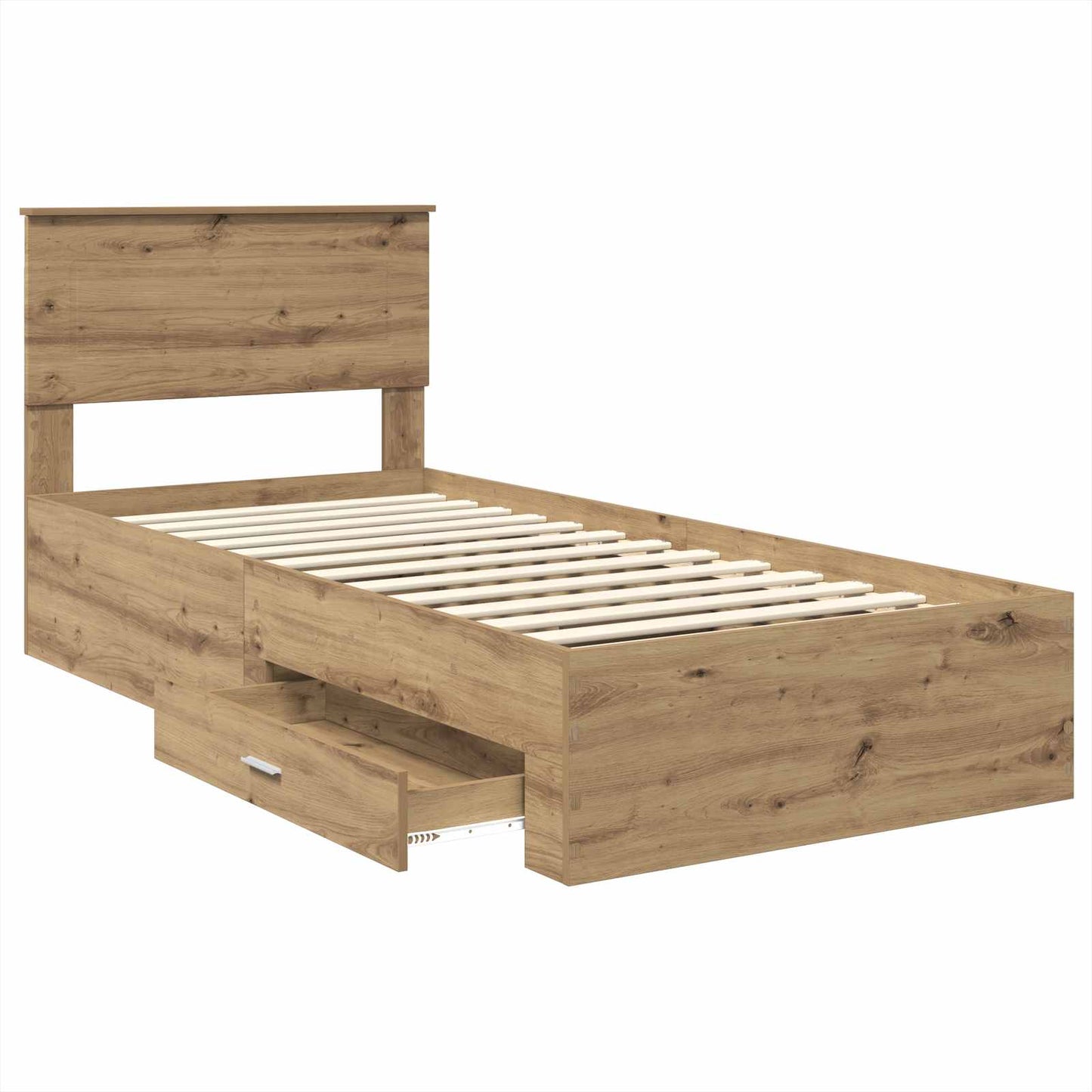 vidaXL Σκελετός Κρεβατιού Artisan Oak 100 x 200 cm Επεξεργασμένο ξύλο