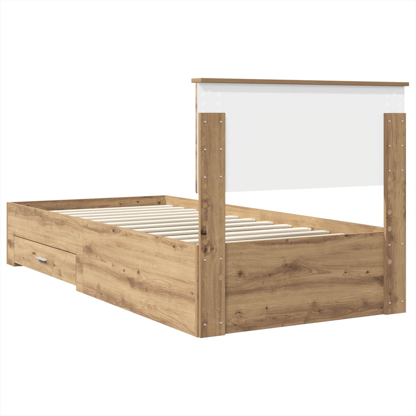 vidaXL Σκελετός Κρεβατιού Artisan Oak 100 x 200 cm Επεξεργασμένο ξύλο