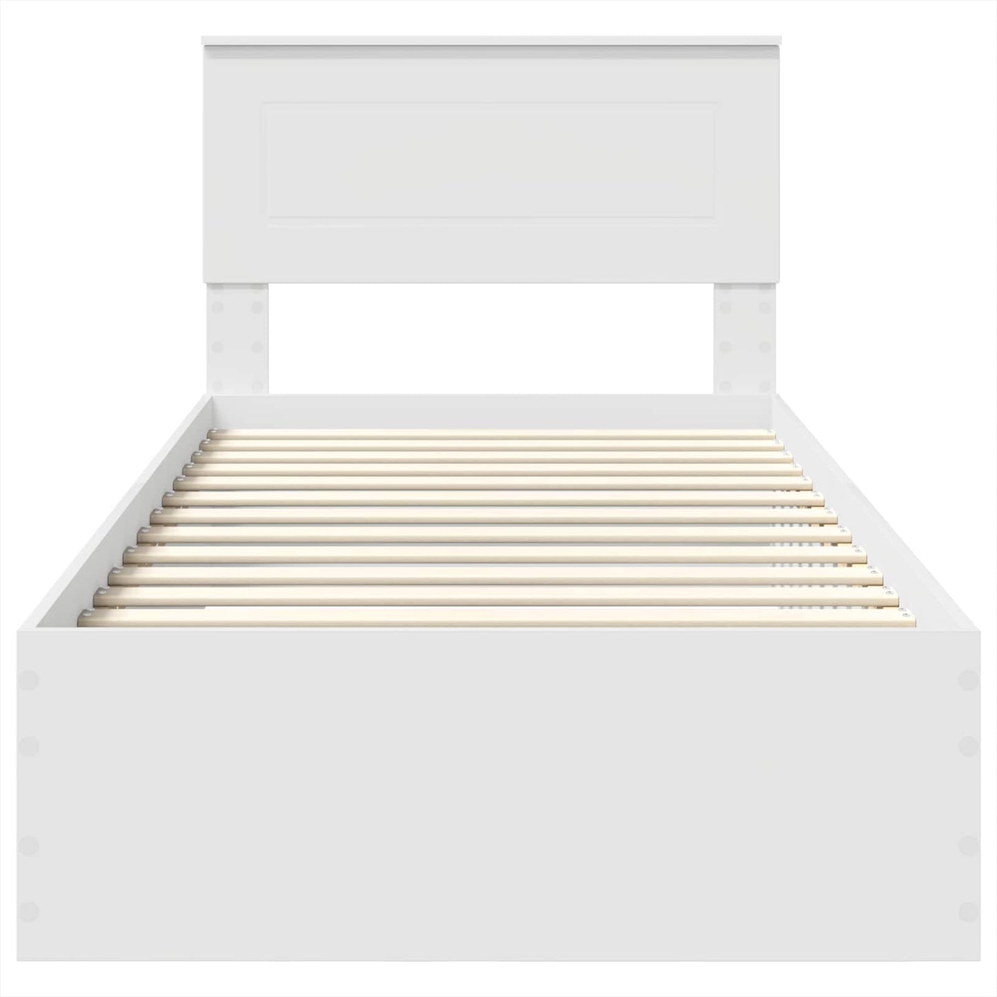 vidaXL Σκελετός Κρεβατιού Λευκό 90 x 190 cm Επεξεργασμένο ξύλο