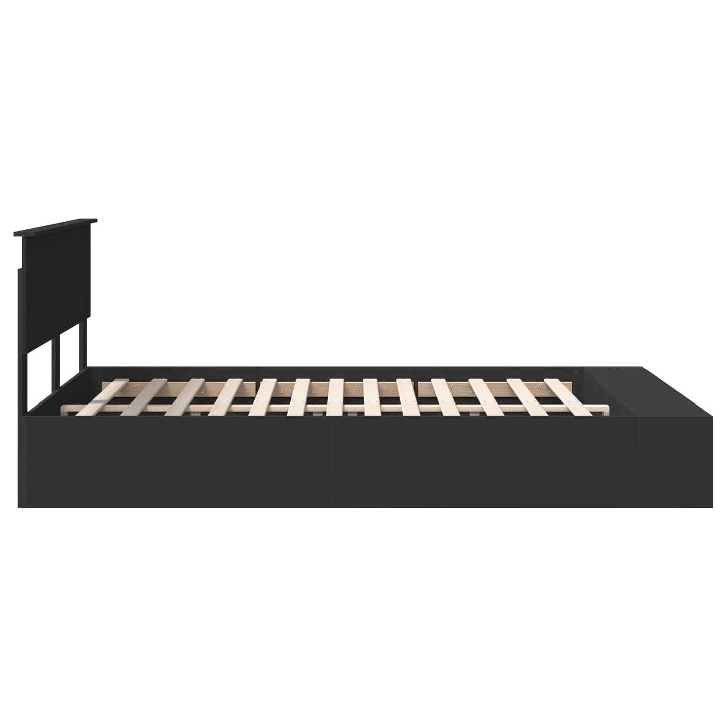 vidaXL Σκελετός Κρεβατιού Μαύρο 150 x 200 cm Επεξεργασμένο ξύλο