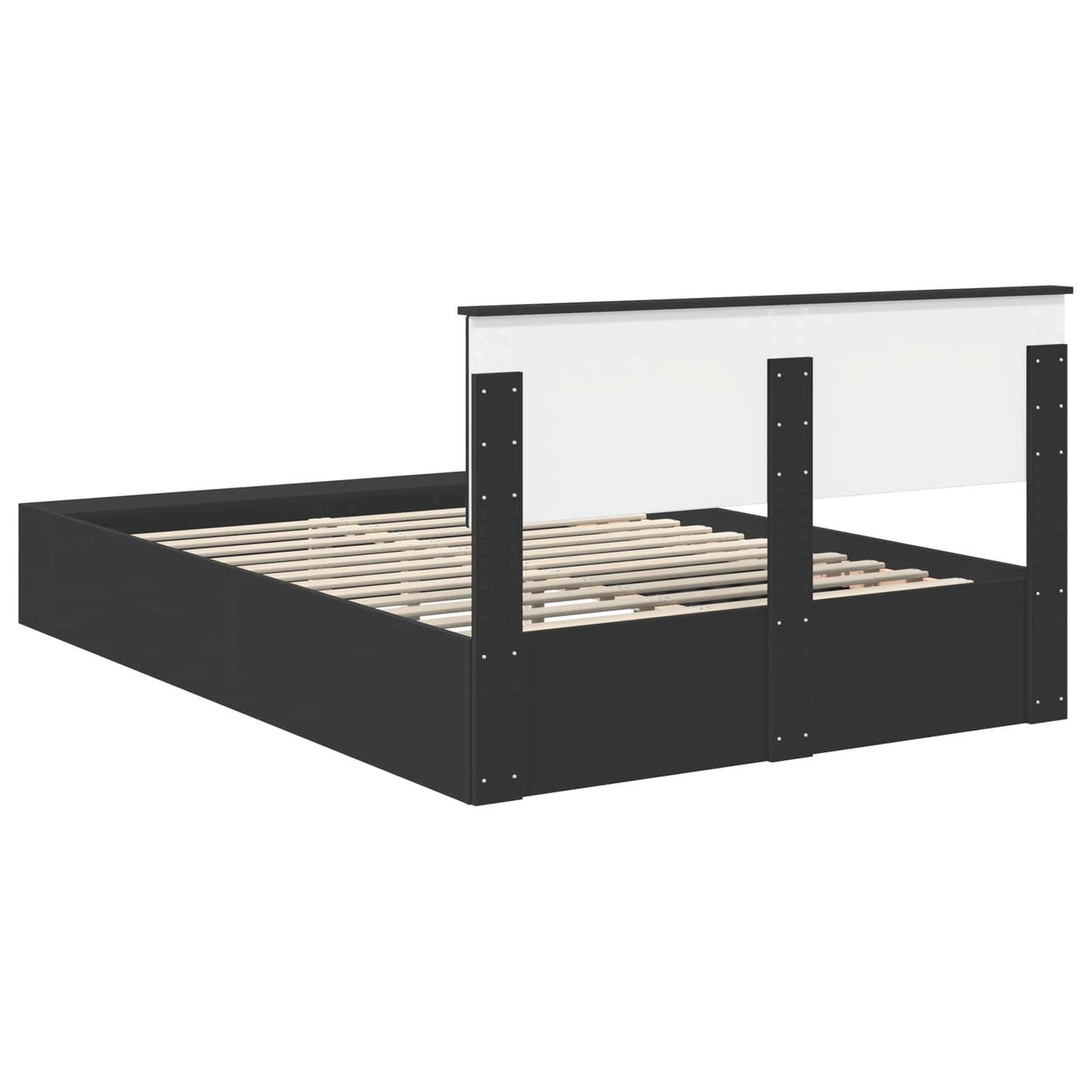 vidaXL Σκελετός Κρεβατιού Μαύρο 140 x 200 cm Επεξεργασμένο ξύλο