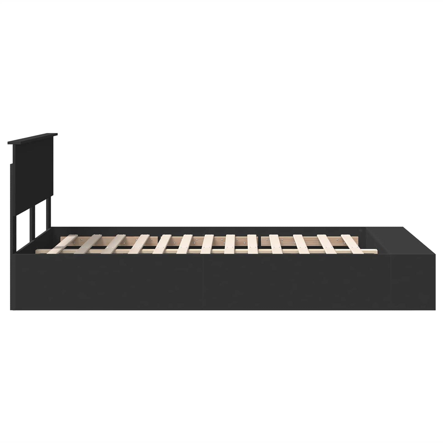 vidaXL Σκελετός Κρεβατιού Μαύρο 135 x 190 cm Επεξεργασμένο ξύλο