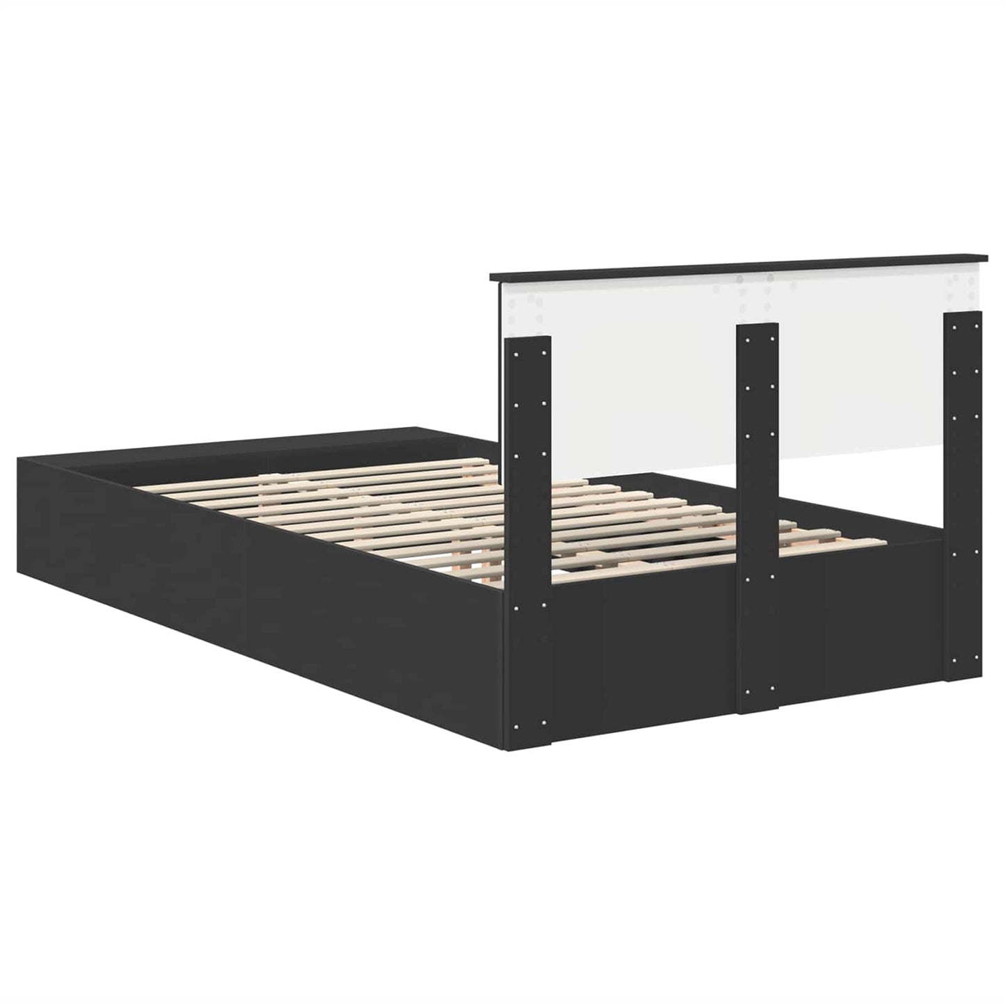 vidaXL Σκελετός Κρεβατιού Μαύρο 120 x 190 cm Επεξεργασμένο ξύλο