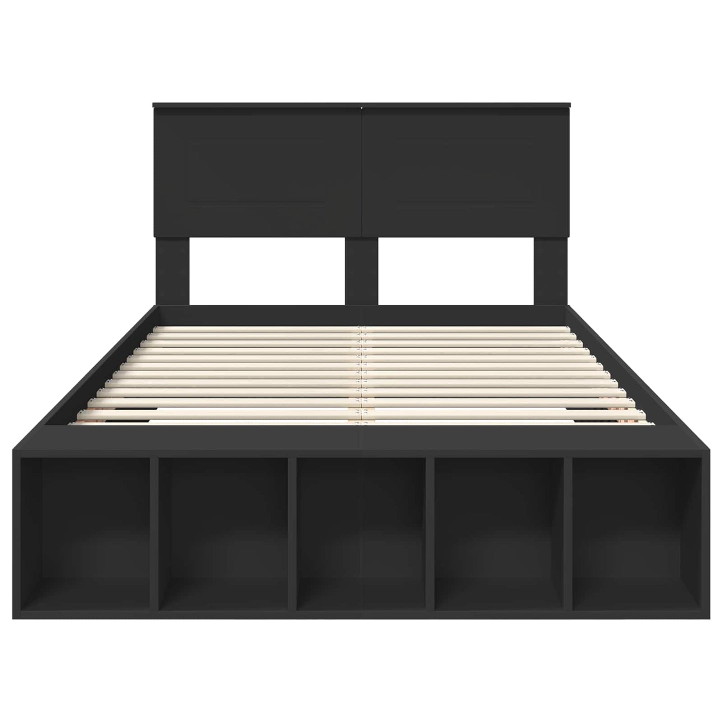 vidaXL Σκελετός Κρεβατιού Μαύρο 120 x 190 cm Επεξεργασμένο ξύλο