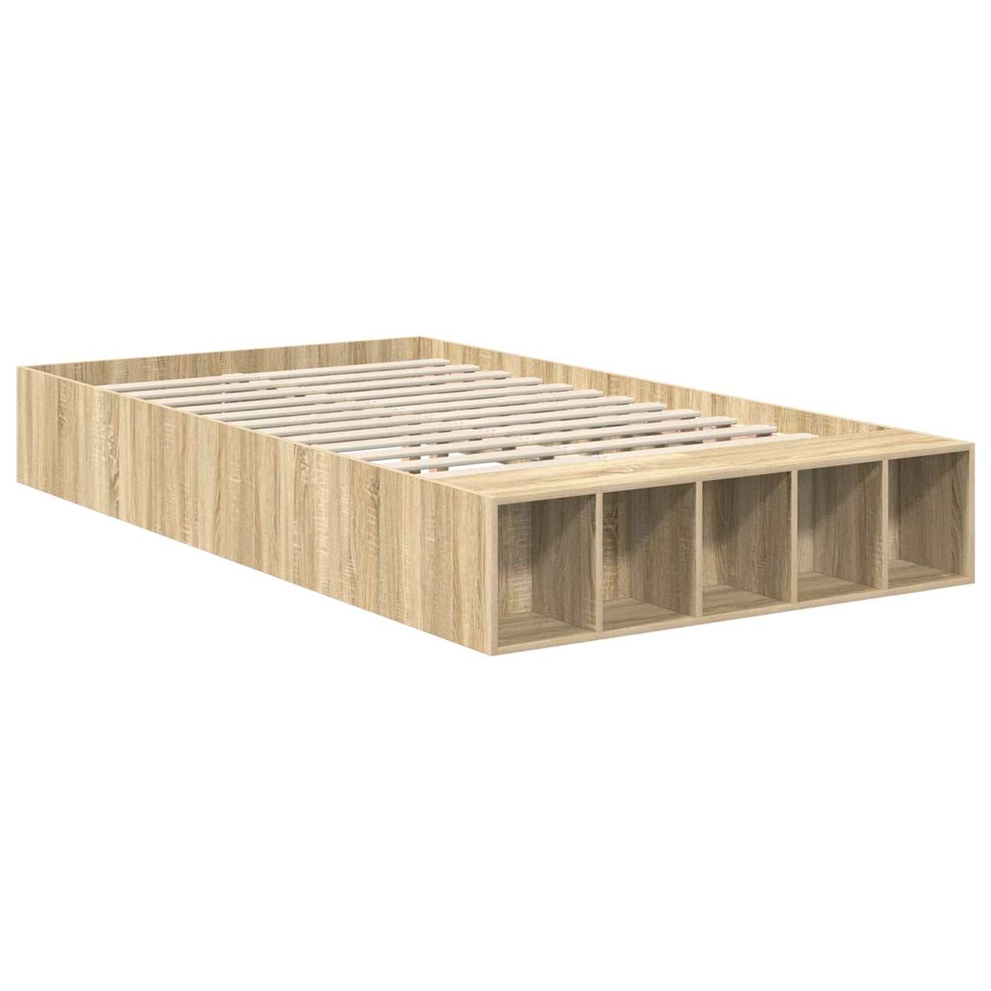 vidaXL Σκελετός Κρεβατιού Δρύς Sonoma 120 x 200 cm Επεξεργασμένο ξύλο