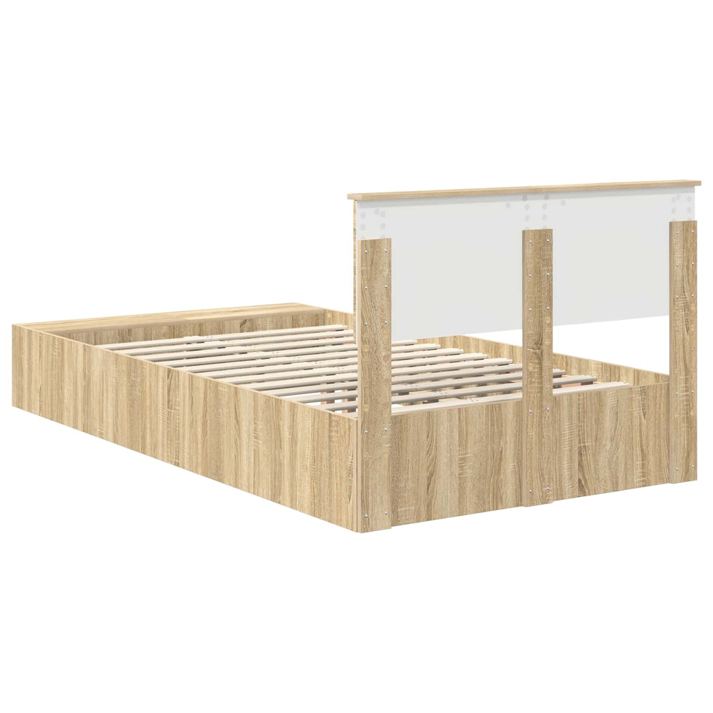 vidaXL Σκελετός Κρεβατιού Δρύς Sonoma 120 x 200 cm Επεξεργασμένο ξύλο