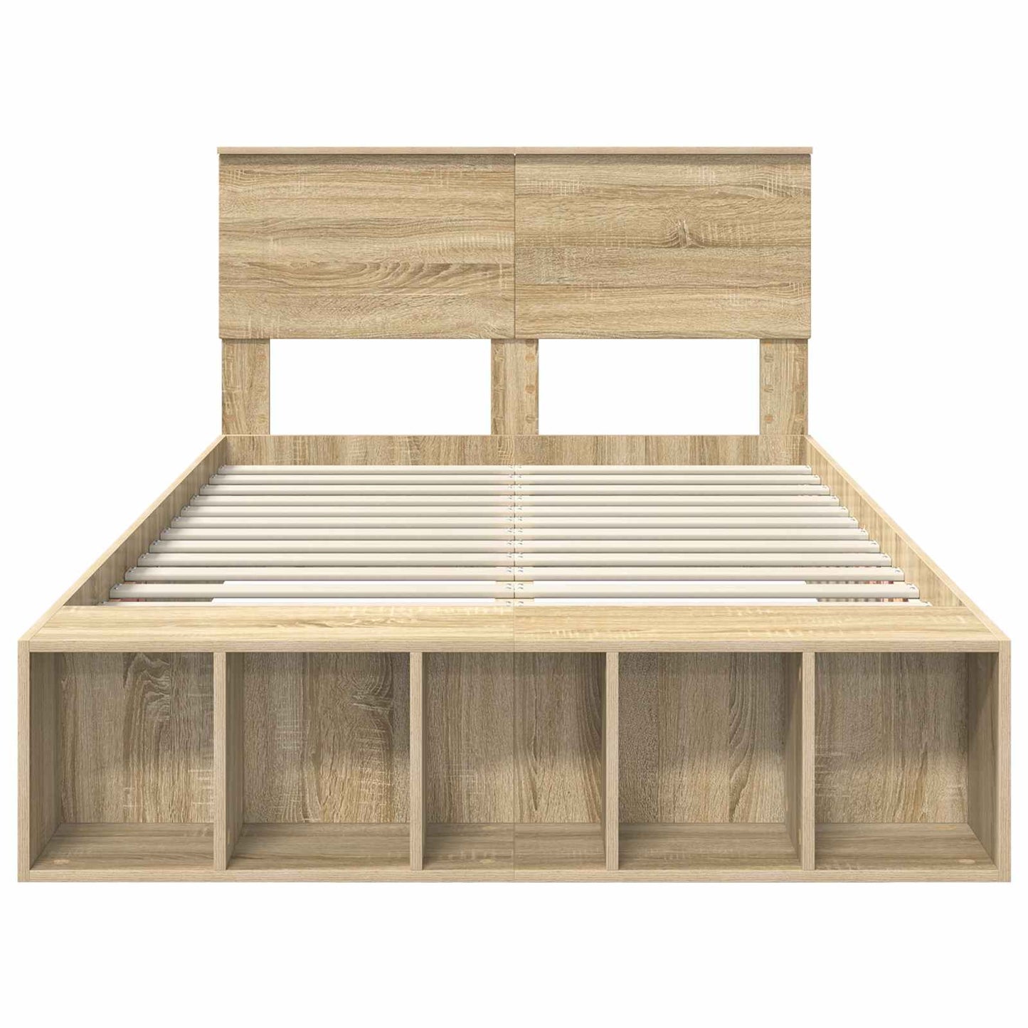 vidaXL Σκελετός Κρεβατιού Δρύς Sonoma 120 x 200 cm Επεξεργασμένο ξύλο