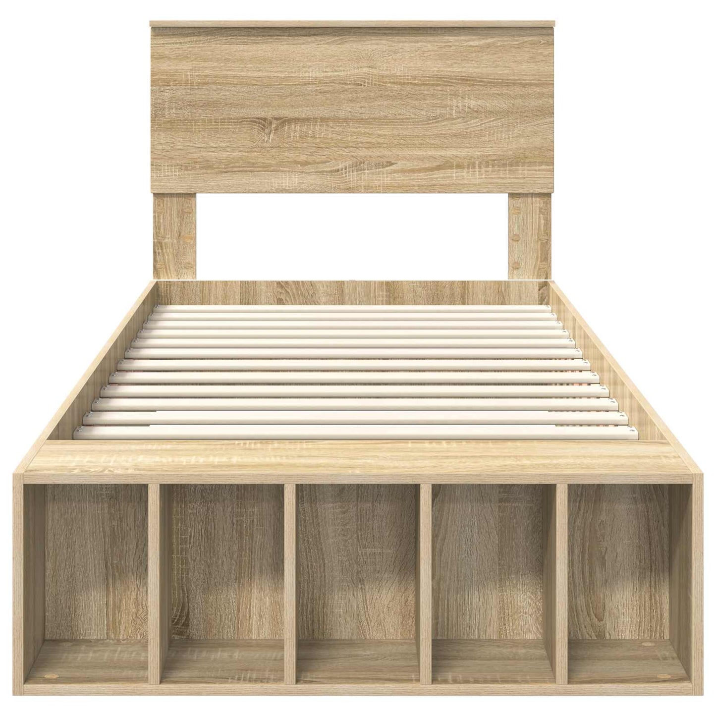 vidaXL Σκελετός Κρεβατιού Δρύς Sonoma 100 x 200 cm Επεξεργασμένο ξύλο