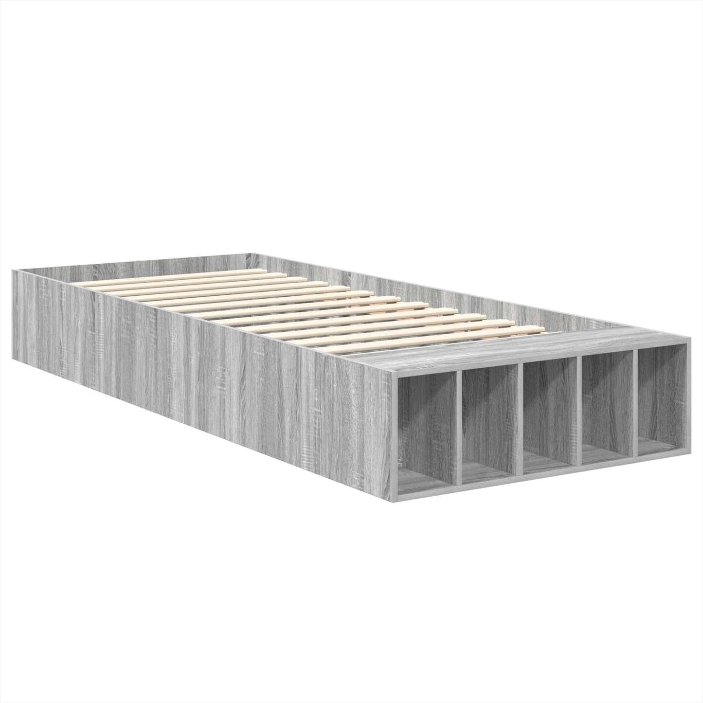 vidaXL Σκελετός Κρεβατιού Γκρίζο Σονομα 75 x 190 cm Επεξεργασμένο ξύλο