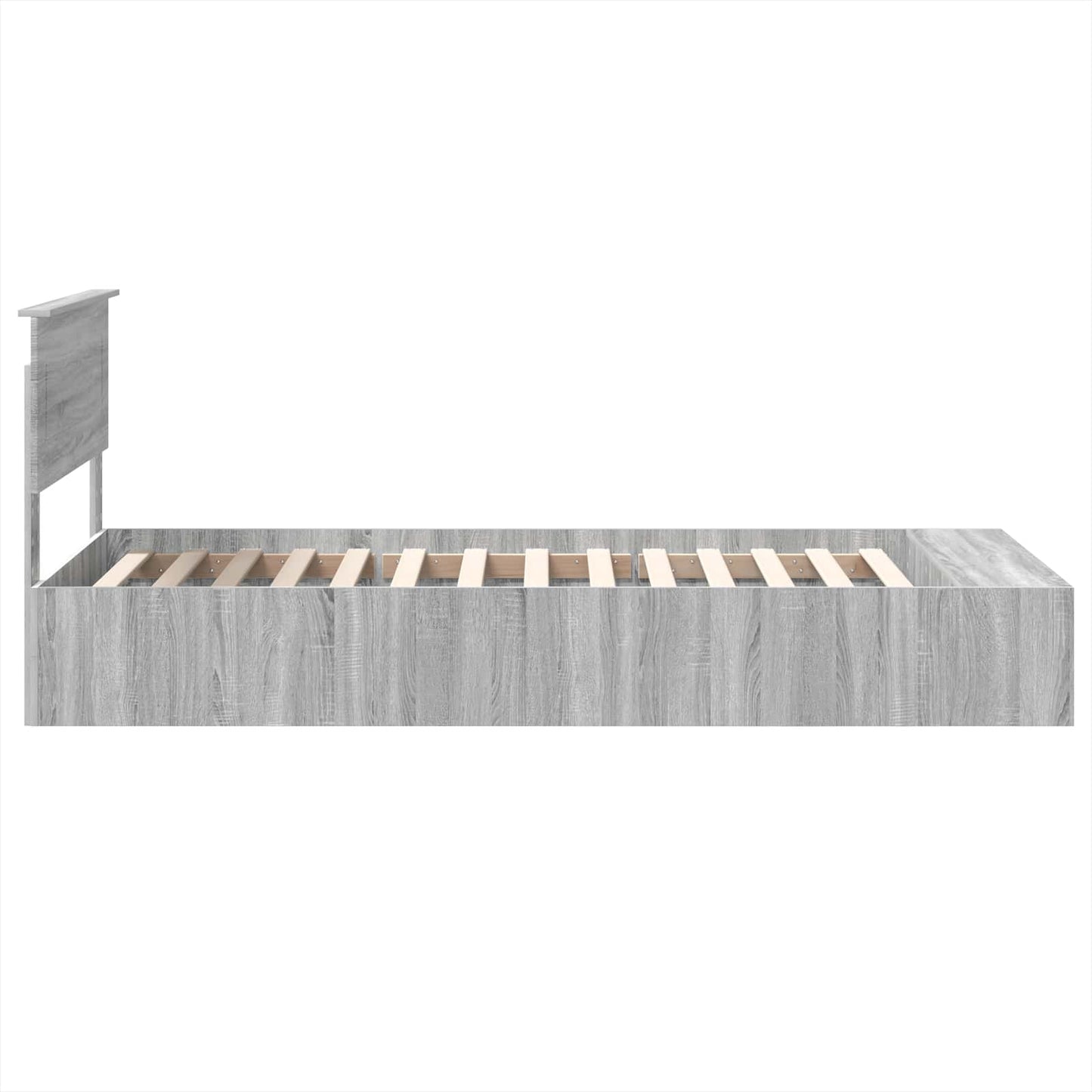 vidaXL Σκελετός Κρεβατιού Γκρίζο Σονομα 75 x 190 cm Επεξεργασμένο ξύλο