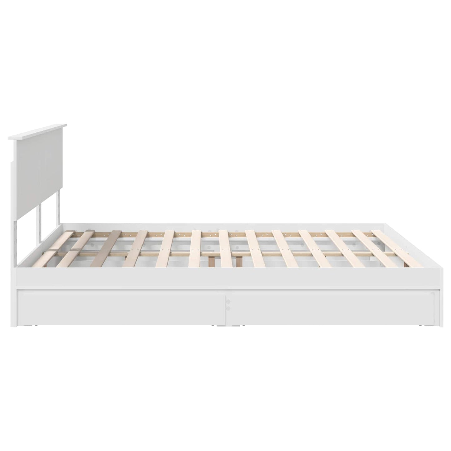 vidaXL Κρεβάτι Αποθήκης Λευκό 180 x 200 cm Επεξεργασμένο ξύλο