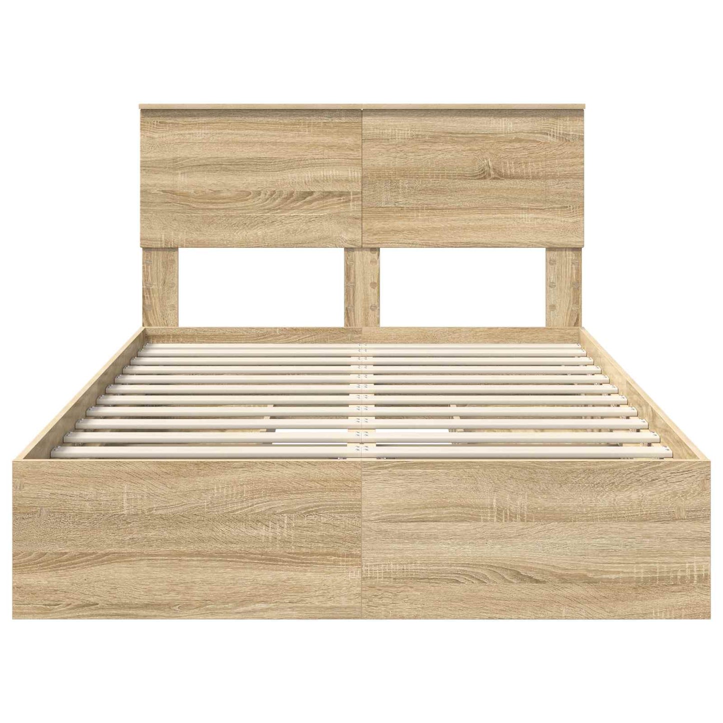 vidaXL Κρεβάτι Αποθήκης Δρύς Sonoma 120 x 200 cm Επεξεργασμένο ξύλο