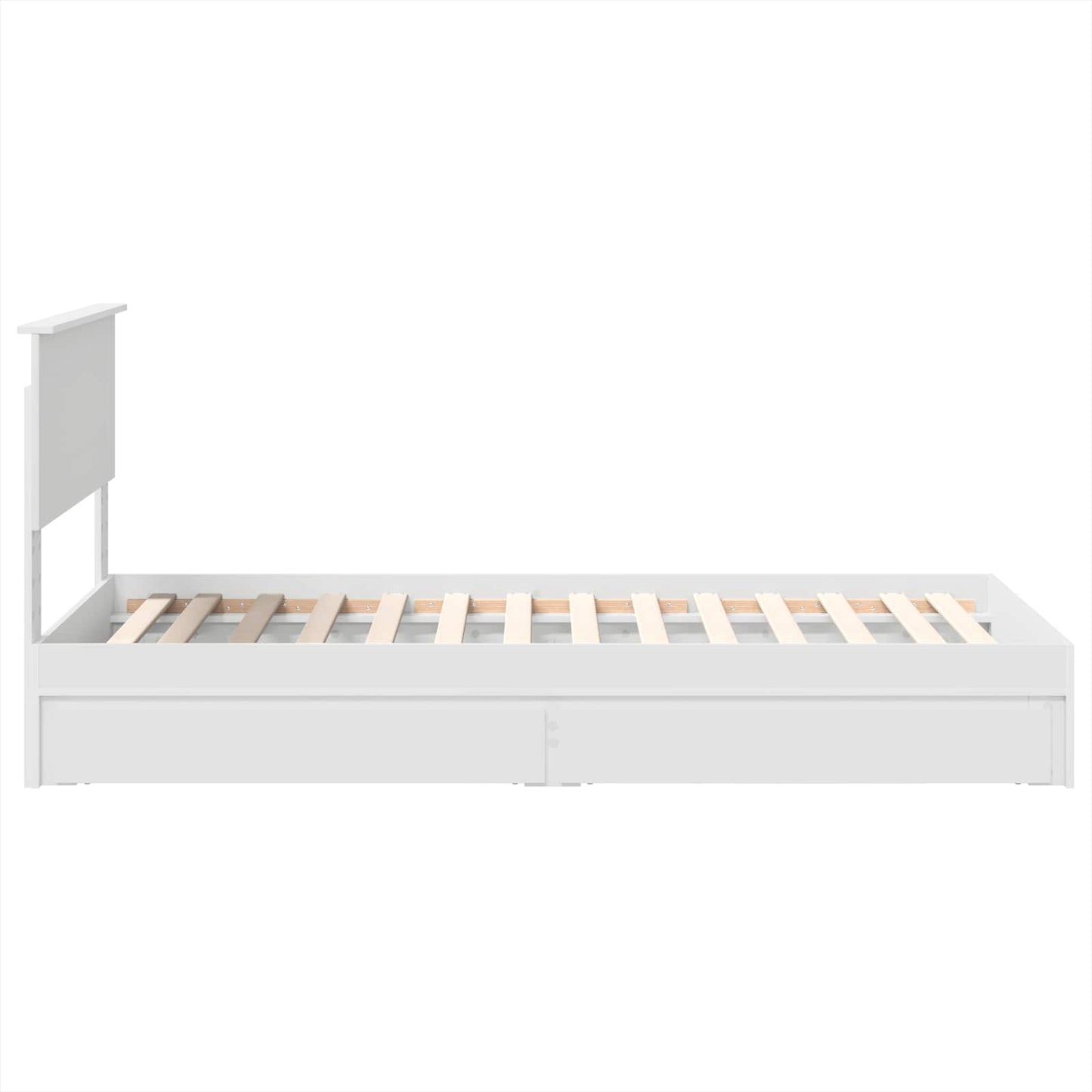vidaXL Κρεβάτι Αποθήκης Λευκό 90 x 200 cm Επεξεργασμένο ξύλο