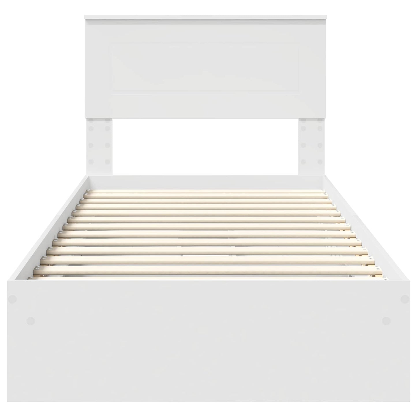 vidaXL Κρεβάτι Αποθήκης Λευκό 75 x 190 cm Επεξεργασμένο ξύλο