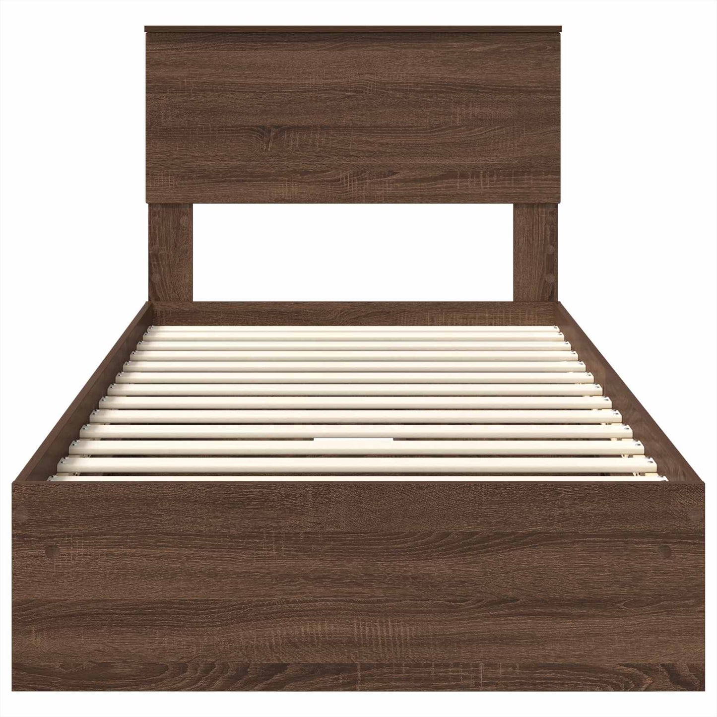 vidaXL Κρεβάτι Αποθήκης Καφέ δρυς 75 x 190 cm Επεξεργασμένο ξύλο