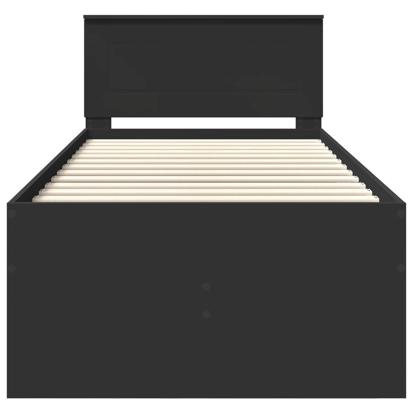 vidaXL Καναπές Κρεβάτι Μαύρο 100 x 200 cm Επεξεργασμένο ξύλο